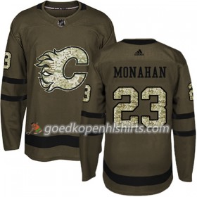 Calgary Flames Sean Monahan 23 Adidas 2017-2018 Camo Groen Authentic Shirt - Mannen